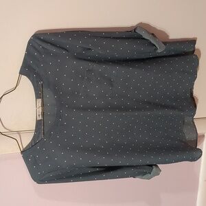 Collection B Teal Polka Dot Blouse